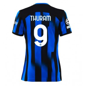 Inter Milan Marcus Thuram #9 Hjemmebanetrøje Dame 2023-24 Kort ærmer